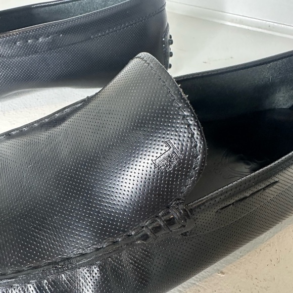 Tod’s Men’s Size 8 (Fits Men's 9.5) Black Leather Driving Loafers Made in Italy - Picture 2 of 10